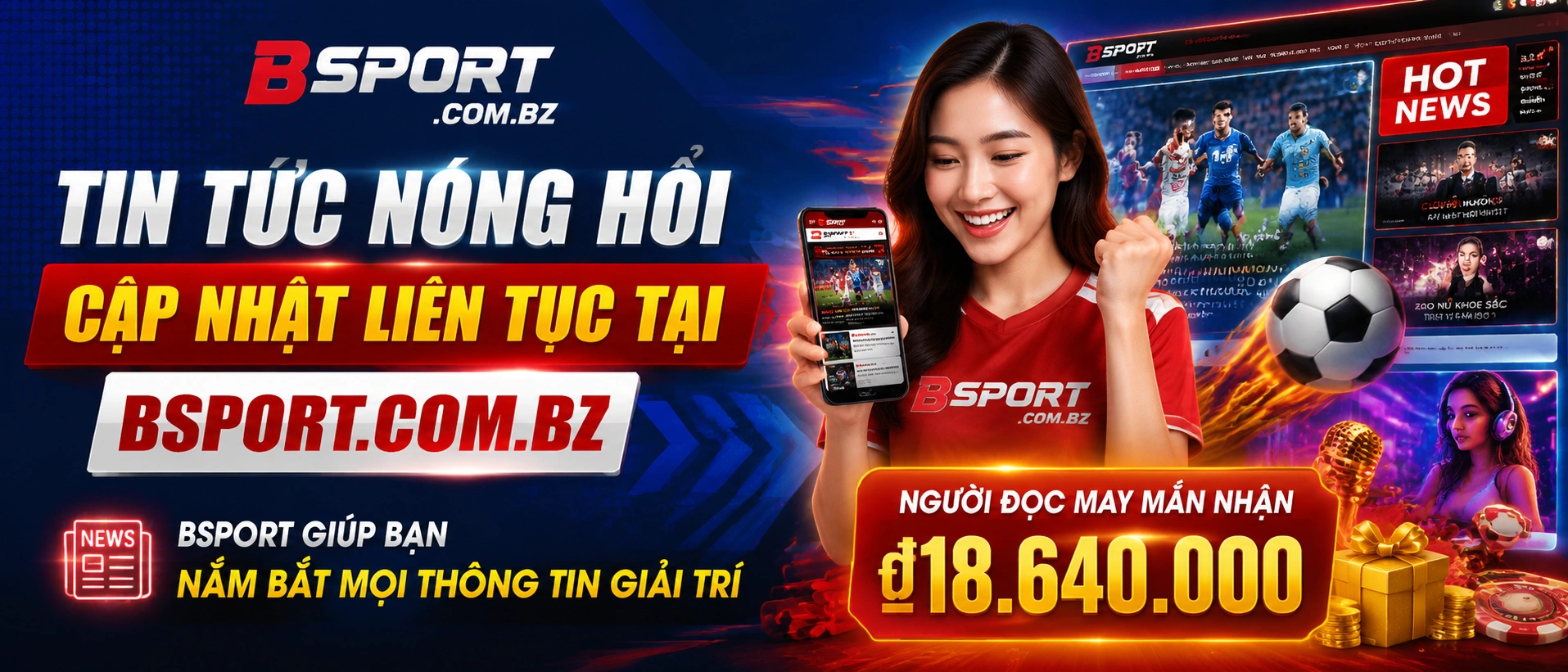 Giao diện Tin Tức bsport trên điện thoại với các mục cập nhật nhanh
